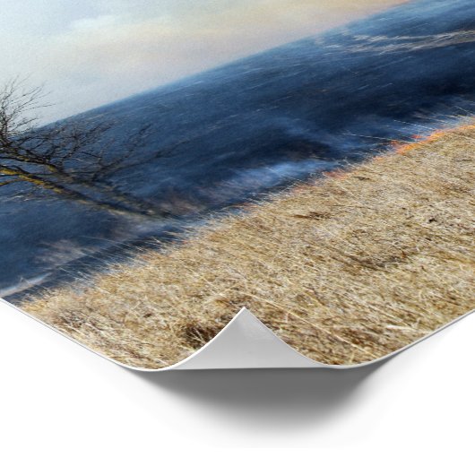 Straße durch die Prairie Burn Poster (Ecke)
