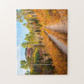 Straße durch Herbstfarben Puzzle (Vertikal)