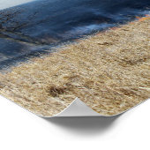 Straße durch Prairie-Brand Poster (Ecke)