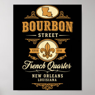 Straße French Quarter New Orleans Louisiana Poster