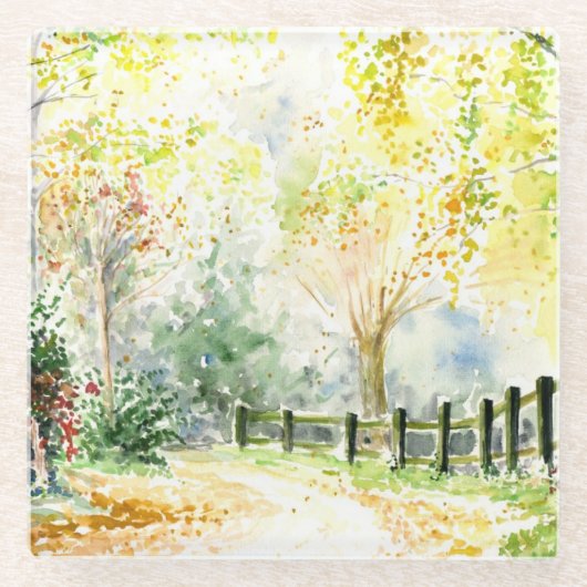 Straße Glasuntersetzer (Vorderseite)