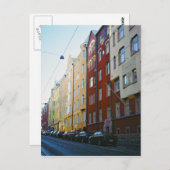 Straße Helsinki Postkarte (Vorne/Hinten)