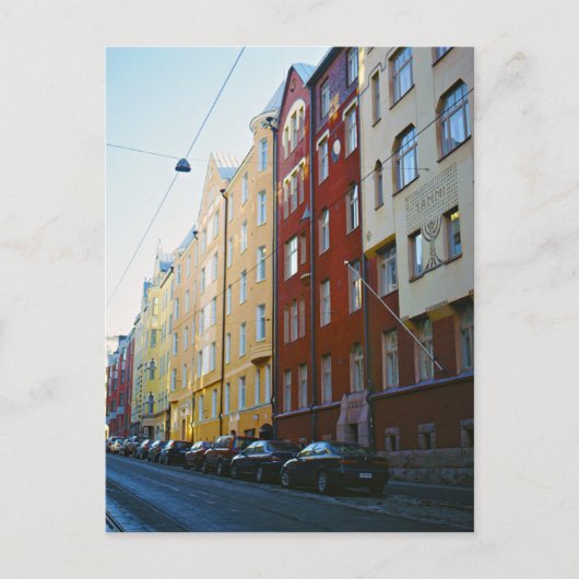 Straße Helsinki Postkarte (Vorderseite)