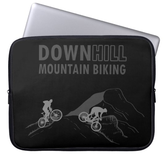 Straße hinunter Mountainbike Laptopschutzhülle (Vorderseite)