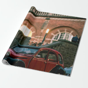 Straße im alten Vintagen Stil Geschenkpapier