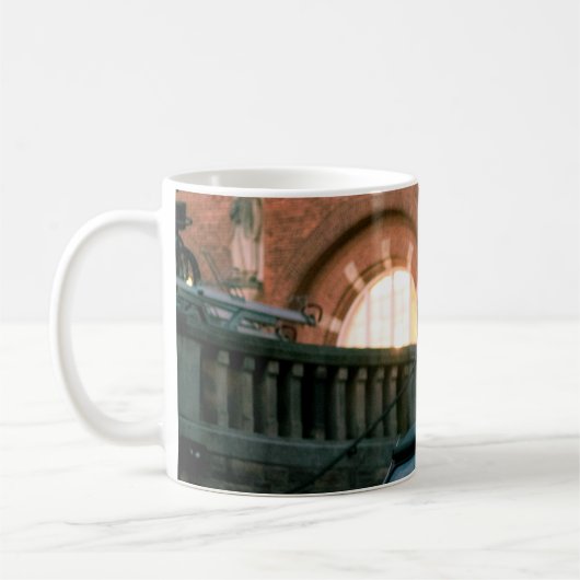 Straße im alten Vintagen Stil Kaffeetasse (Links)