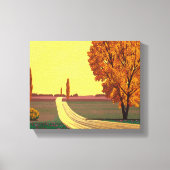 Straße im Herbst - Kunstwerk der Great Hiroshi Nag Leinwanddruck (Vorderseite)