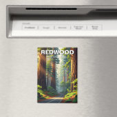 Straße im Redwood-Nationalpark Magnet (In Situ (Geschirrspüler))