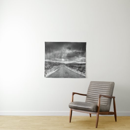 Straße im Regensturm Wandteppich (Beispiel (Horizontal))