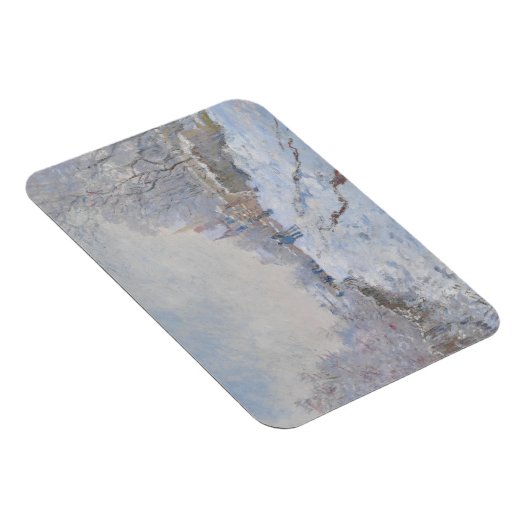 Straße im Schnee Argenteuil von Claude Monet Magnet (Rechte Seite)