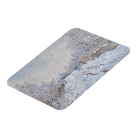 Straße im Schnee Argenteuil von Claude Monet Magnet (Linke Seite)