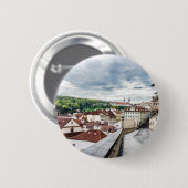 Straße im Stadtzentrum von Prag Button (Vorne & Hinten)