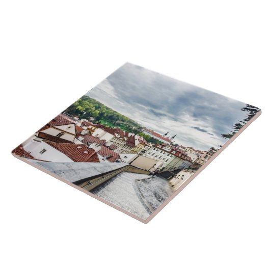 Straße im Stadtzentrum von Prag Fliese (Seite)