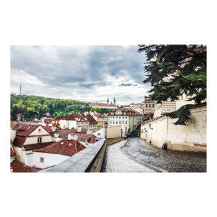 Straße im Stadtzentrum von Prag Fotodruck