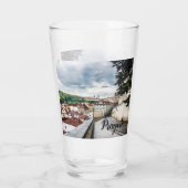 Straße im Stadtzentrum von Prag Glas (Rückseite)