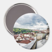 Straße im Stadtzentrum von Prag Magnet (Vorderseite/Rückseite)