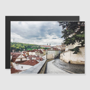 Straße im Stadtzentrum von Prag Magnetkarte