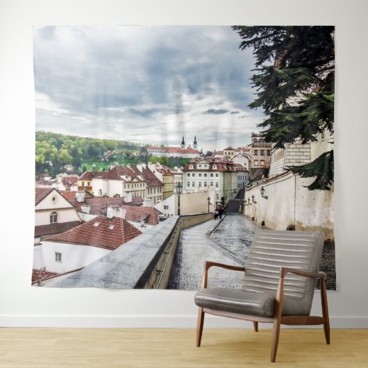 Straße im Stadtzentrum von Prag Wandteppich (Beispiel (Horizontal))