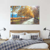Straße im Weingarten Herbst Leinwanddruck (Insitu (Schlafzimmer))