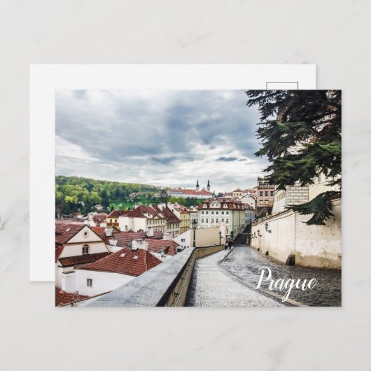 Straße im Zentrum von Prag Postcard Postkarte (Vorne/Hinten)