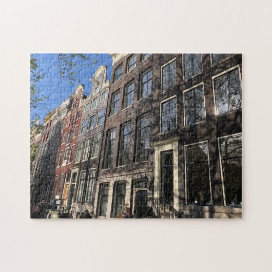 Straße in Amsterdam, Niederlande. Puzzle (Horizontal)