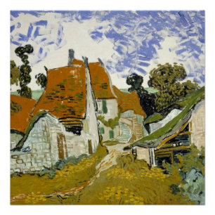 Straße in Auvers-sur-Oise Vincent van Gogh Poster