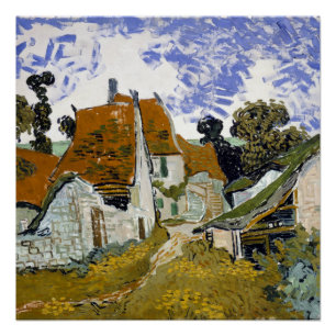 Straße in Auvers-sur-Oise von Vincent van Gogh Poster