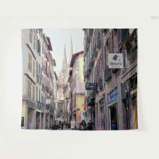 Straße in Bayonne Wandteppich (Vorderseite (Horizontal))