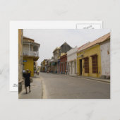 Straße in Cartagena Postkarte (Vorne/Hinten)