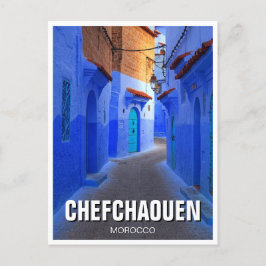 Straße in Chefchaouen Marokko Reisen Postkarte