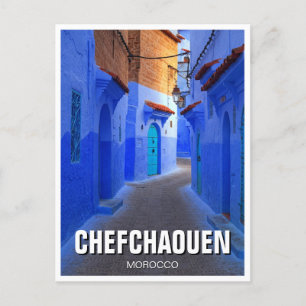 Straße in Chefchaouen Marokko Reisen Postkarte