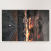 Straße in den Sunset Mountain Puzzle (Horizontal)