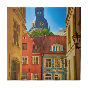 Straße in der Altstadt Estland Fliese