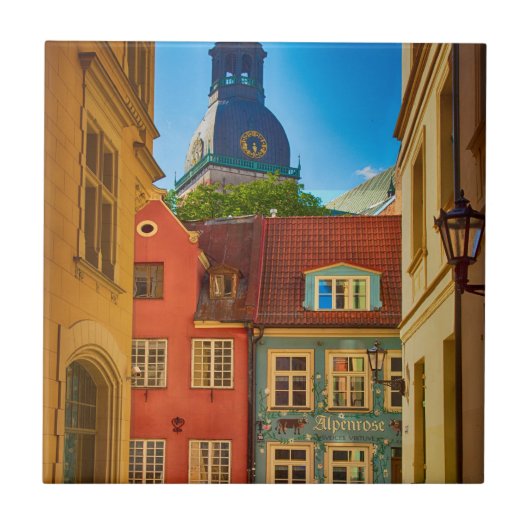 Straße in der Altstadt| Estland Fliese (Vorderseite)