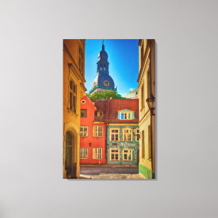 Straße in der Altstadt  Estland Leinwanddruck