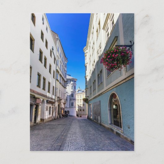 Straße in der Altstadt, Linz, Österreich Postkarte (Vorderseite)