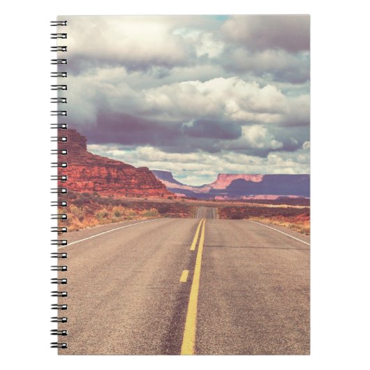 Straße in der Prärie Land. Desaster Natural Trav Notizblock (Vorderseite)