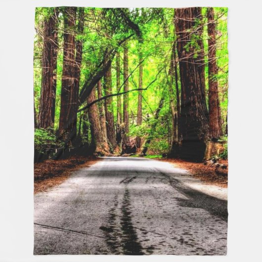STRASSE IN DER WOODS FLEECEDECKE (Vorderseite)