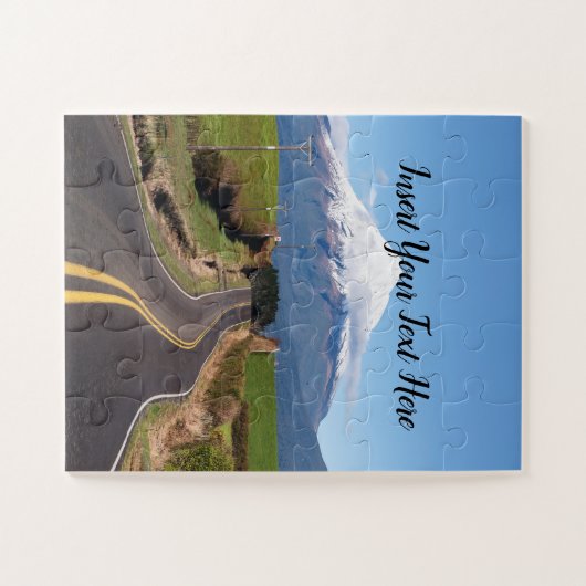 Straße in die Ferne, Taranaki, Straight Road Puzzle (Horizontal)