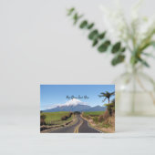 Straße in die Ferne, Taranaki, Straight Road Visitenkarte (Stehend Vorderseite)