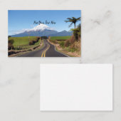 Straße in die Ferne, Taranaki, Straight Road Visitenkarte (Vorne/Hinten)