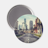 Straße in Dubai Magnet (Vorderseite/Rückseite)