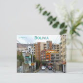 Straße in La Paz Bolivien Postkarte (Stehend Vorderseite)