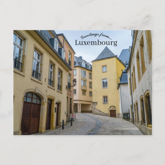 Straße in Luxemburg Postkarte (Vorderseite)