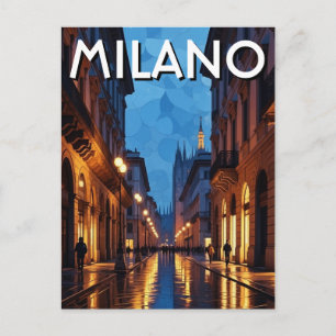 Straße in Mailand Italien Reise Postkarte