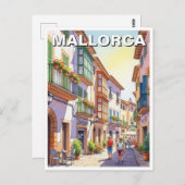Straße in Mallorca Spanien Reisen Postkarte (Vorne/Hinten)