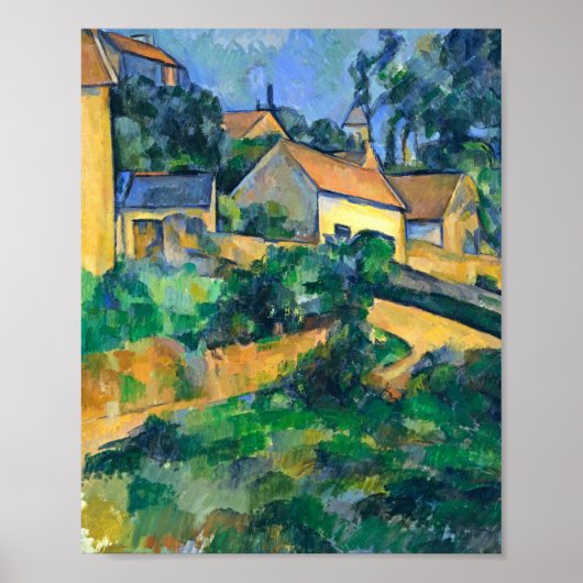 Straße in Montgeroult Paul Cezanne Poster (Vorne)