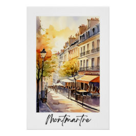 Straße in Montmartre Poster