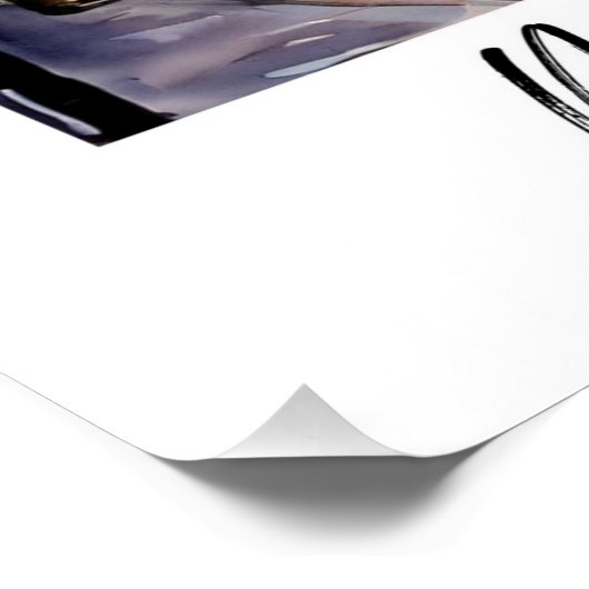 Straße in Montmartre Poster (Ecke)