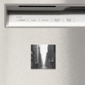 Straße in NY City B&W Magnet (In Situ (Geschirrspüler))
